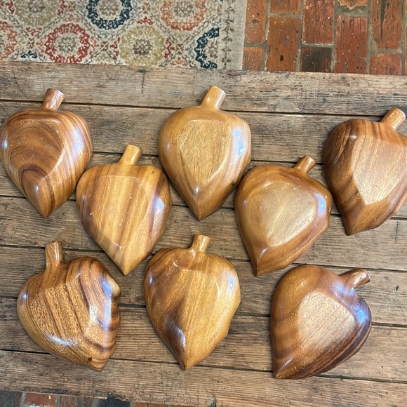 Vintage monkey pod bowl set (8 total) - Picture 5 of 10